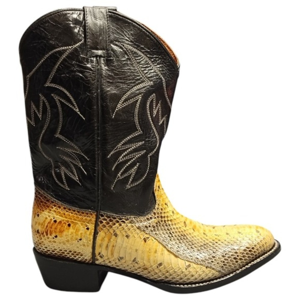 Laredo Mid Calf Western Boots Womens Sz 8 Multi Block Heel Animal Print‎ Pull On